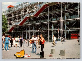 Centre George Pompidou 1988 n 140 Vtg Postcard unp Paris France Street M... - $4.88