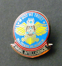 NAVY NAVAL INTELLIGENCE IN GOD WE TRUST OTHERS WE MONITOR LAPEL PIN BADG... - £4.49 GBP