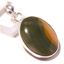 Polychrome Jasper Cabochon Natural Gemstone 925 Silver Overlay Handmade Pendant - £7.48 GBP