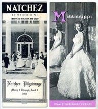 Natchez &amp; Mississippi  Pilgrimage Brochures 1964 Jackson Vicksburg Holly Springs - £31.22 GBP