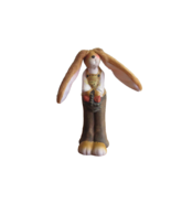 5&quot; Tall Poseable Long Wire Ear Skinny Rabbit Easter Bunny Figurine Basket - $222.11 MXN