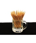 Clear Glass Toothpick Holder, Miniature Beer Mug, Federal Glass, #TPK-493 - $182.52 MXN