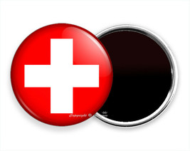 Flag Of Switzerland Swiss Cross Symbol Hd Fridge Refrigerator Note Holder Magnet - £11.58 GBP+