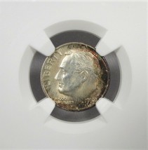 1952-D Silver Roosevelt Dime NGC MS66 FT Toned AJ166 - £38.83 GBP