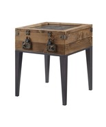 Kolin Square Accent Table, Rustic Oak &amp; Matte Gray Finish - $733.65 CAD
