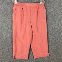 Alfred Dunner Capri Pants Women&#39;s Size 12 Pull On Stretch Rayon Blend - $255.89 MXN