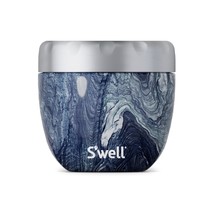 S&#39;well Eats Stainless Steel Food Bowls, 21.5oz, Azurite Marble, Triple-Layered V - £67.50 GBP