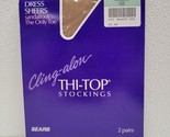 2 Pair Sears Thigh Thi-top Stockings Cling Alon Nude Classic Size Vintag... - £10.20 GBP