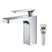 COMBO: Infinity Single Lavatory Faucet KBF1006CH + Pop-up Drain/Waste KP... - £101.98 GBP
