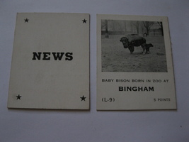 1958 Star Reporter Board Game Piece: News Card - Bingham - $1.00
