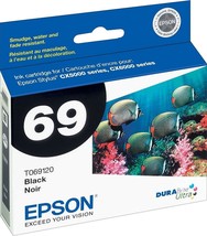 EPSON 69 DURABrite Ultra Ink Black 2-Pack For CX-6000, CX-7000F, CX-7400... - $58.26