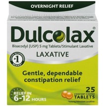 Dulcolax Laxative 25 Tablets *03/2026* - $8.99