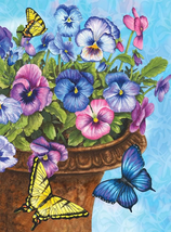 Pansy Flowers Diamond Art Painting Kits for Adults - Full Drill Diamond Dots Pai - £6.18 GBP