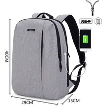 Mens laptop backpack USB for 15.6 inch Man backpack Bag 90c open Business Should - £27.59 GBP