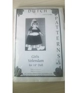 Dutch Costume Patterns Girls Volendam for 18&quot; Doll -VERY RARE VINTAGE-SH... - $227.67