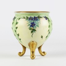 O&amp;EG Three Toed Ivy Vase, Antique Royal Austria Hand Painted Clematis 5 ... - £37.37 GBP