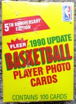 1990 Fleer Basketball Update Sealed 100 Card Set - 5th Anniversary Edition - £14.15 GBP