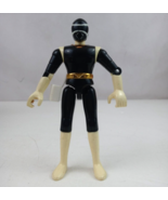 1997 Bandai Turbo Power Rangers Black Ranger 4.75&quot; Jointed Poseable Figure - £9.89 GBP