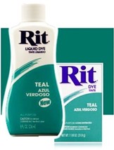 TEAL color #4 RIT Fabric DYE choose Liquid Bottle or Powder Concentrate ... - $11.28+