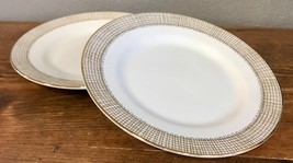 Wedgwood Gilded Weave Set of 2 Bread &amp; Butter Plates Vera Wang Gold Porcelain - £35.75 GBP