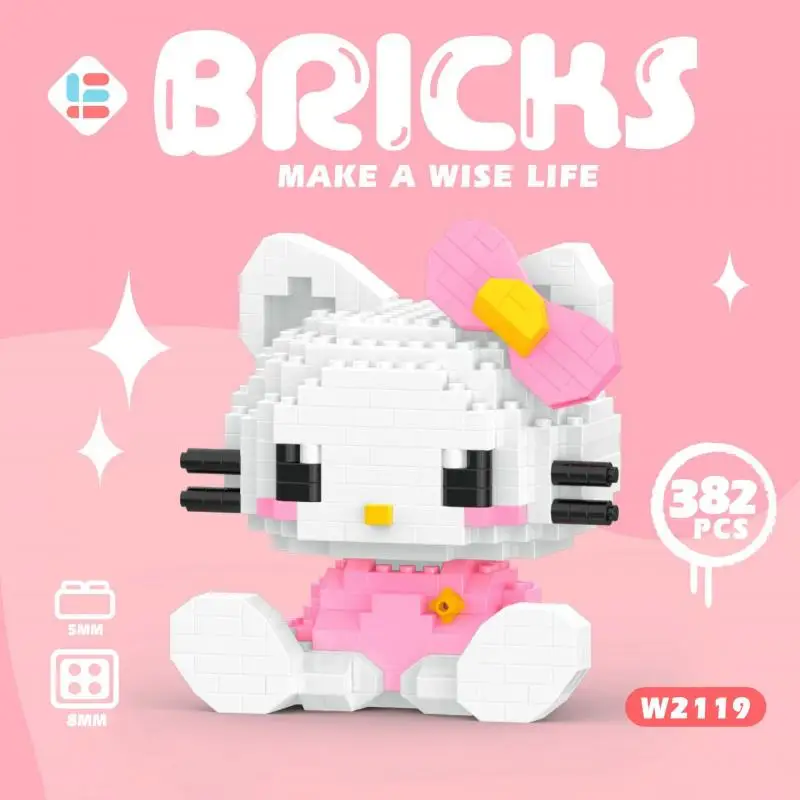 Anime Hello Kitty Stuff Building Blocks Bricks Kuromi Melody Cinnamoroll - £8.84 GBP+