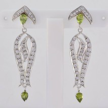 inviting Peridot 925 Sterling Silver Green Earring genuine supply CA gift - £36.33 GBP