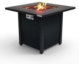 Fire Pit Table, Large, Black, Serenelife Slfps3.5. - £261.25 GBP