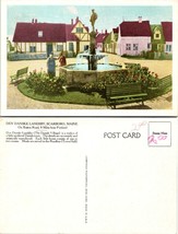 Maine Scarboro Den Danske Landsby (The Danish Village) Flowers Vintage Postcard - £7.43 GBP