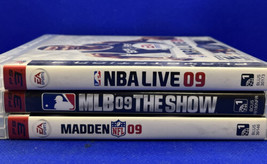  NBA Live 09, MLB 09 The Show &amp; Madden NFL 09 (Sony PlayStation 3. 2008, PS3) - £12.02 GBP