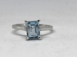 Blue topaz ring,topaz ring,bt ring,octagen ring,handmade ring,gifts, - £65.28 GBP