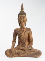 Ancien Khmer Style Se Asie Bois Enlightenment Statue de Bouddha - 59cm/24 &quot; - £793.85 GBP