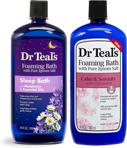 Dr. Teal&#39;s Foaming Bath Variety Gift Set (2 Pack, 34oz Ea) - Melatonin Sleep Bat - £51.15 GBP