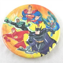 Party Express DC Justice League Animated JLU Birthday Party Paper Plates NEW 6&quot; - £10.31 GBP