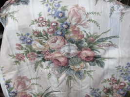 &quot;&quot;LARGE FLORAL DESIGN - HOME DECOR FABRIC&quot;&quot;  - PALE ROSE, CREAM, BEIGE &amp;... - £6.91 GBP