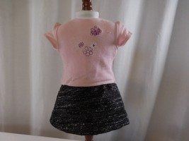 American Girl Doll Truly Me PALE PINK &amp; TWEED Outfit  Skirt and Top 2015 - £18.50 GBP