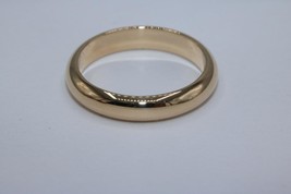 Vintage Solid 14K Yellow Gold 4mm Plain Wedding Band Ring 4.1 Grams Size 7 - $503.51 CAD