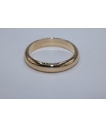 Vintage Solid 14K Yellow Gold 4mm Plain Wedding Band Ring 4.1 Grams Size 7 - £290.25 GBP