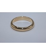 Vintage Solid 14K Yellow Gold 4mm Plain Wedding Band Ring 4.1 Grams Size 7 - $502.46 CAD