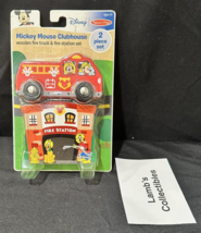 Melissa and Doug Disney Mickey Mouse clubhouse wooden fire station 2 pie... - $14.53