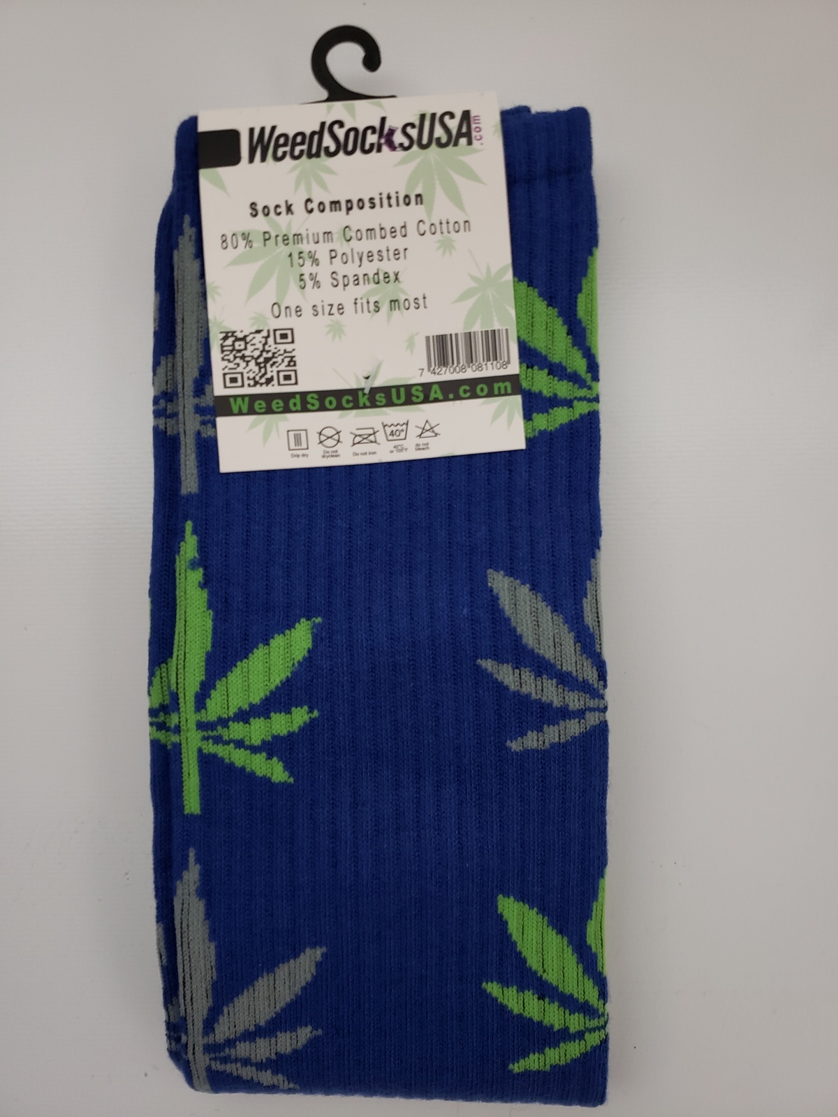 PREMIUM 420 WEED SOCKS OVER THE KNEE SIZE - SEATTLE COLORS - GO SEAHAWKS / GO SO