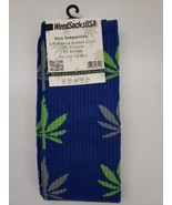 PREMIUM 420 WEED SOCKS OVER THE KNEE SIZE - SEATTLE COLORS - GO SEAHAWKS... - £6.07 GBP