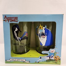 Adventure Time Cartoon Network Pint Glass Gift Set Marceline Ice King New in Box - £23.12 GBP