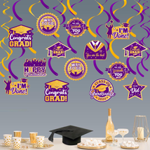 Graduation Party Decorations 2024 20 Pack - Congrats Grad Hanging Decoration, Pu - £12.38 GBP