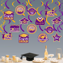 Graduation Party Decorations 2024 20 Pack - Congrats Grad Hanging Decoration, Pu - £15.98 GBP