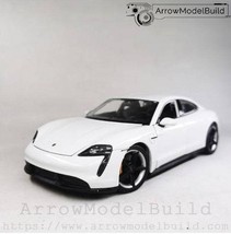 ArrowModelBuild Porsche Taycan Turbo S Mission E (Fine White) Built &amp; Painted 1/ - £86.19 GBP