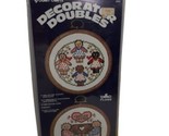 Vintage Vogart Decorator Doubles Cross Stitch Friends Forever, Colorful ... - $8.73