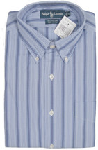 NEW Polo Ralph Lauren Shirt!  Blue with Stripe  Navy Player  Ellington S... - $42.99