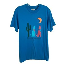 Vintage Womens Shirt Size Large 42/44 Oneita USA Blue Mexico Coyote Cactus Moon  - £22.60 GBP
