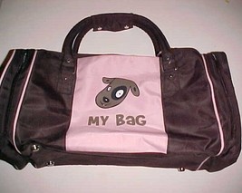 Kushies My Bag Brown Pink Girls Teens My Stuff Dogs Duffle Bag 19&quot; x 9&quot; ... - $49.32