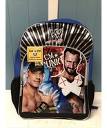 WWE Wrestling CM Punk and John Cena Kids Blue Backpack W/ Reflective Str... - £23.36 GBP